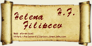 Helena Filipčev vizit kartica